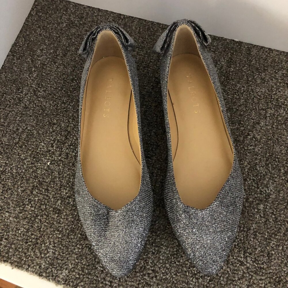 Talbot's Sparkly Bow Ballet Flats